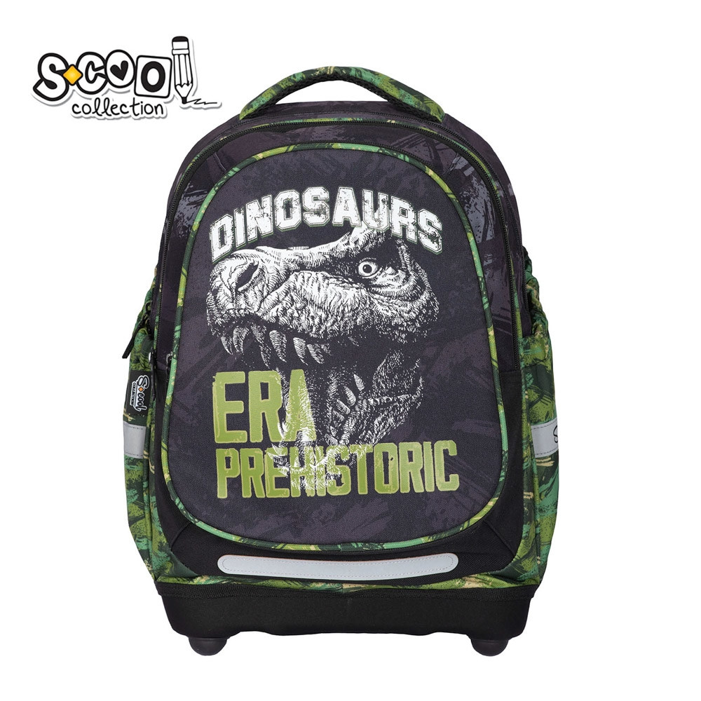 Ghiozdan anatomic DINO, bretele intarite, maner, 3 compartimente, 38x39x19.5 cm - imagine 16